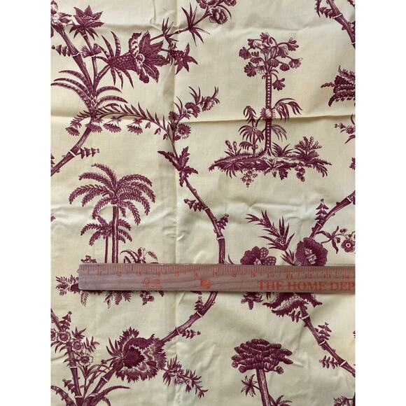 Brunschwig & Fils "West Indies Toile" fabric vintage swatch hand print 43" x 54" - Picture 2 of 8
